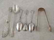 Appraisal: A mixed lot of silver flatware including a pair of