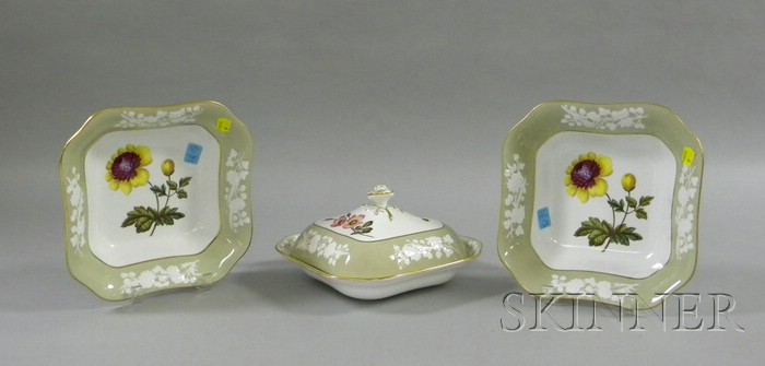 Appraisal: Three Spode Serving Items a pair of open vegetable dishes