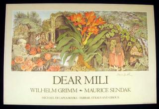 Appraisal: Maurice Sendak DEAR MILI Artist Signed Poster Wilhelm Grimm Fairy