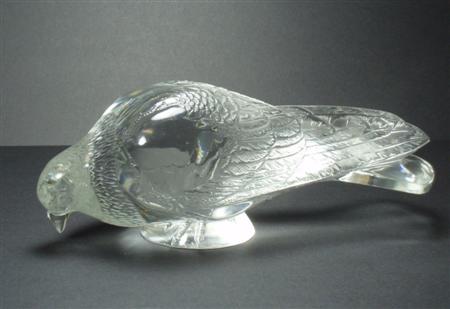 Appraisal: A large Lalique glass figure of a dove engraved mark