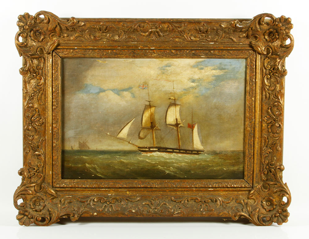 Appraisal: - th C British Ship Portrait th century British ship