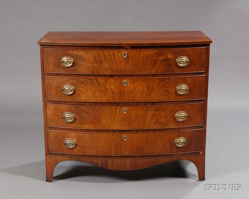 Appraisal: Federal Mahogany and Mahogany Veneer Inlaid Chest of Drawers southern