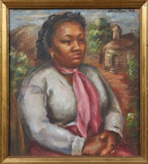 Appraisal: Mayjoe Wooten Rebecca's Portrait oil on canvas signed and dated