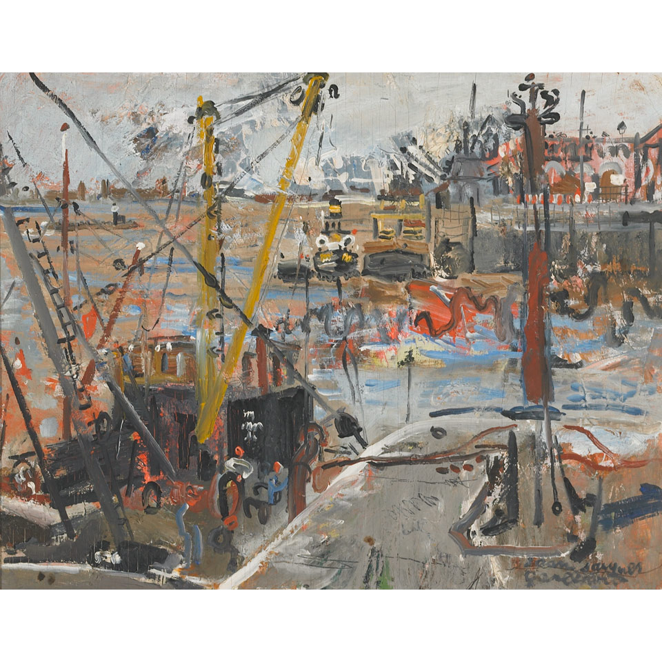 Appraisal: Jean Jacques Gailliard - Belgian PORT ANVERS Oil on panel