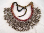 Appraisal: A Yemeni white metal tests silver necklace circa or earlier