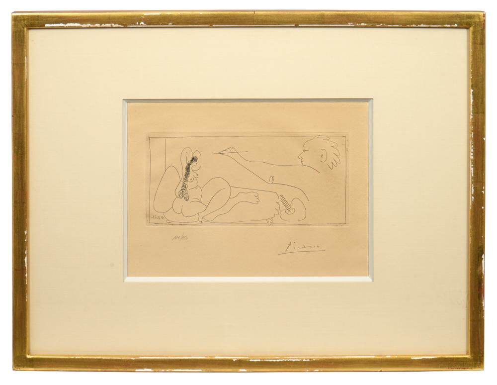 Appraisal: PABLO PICASSO ETCHING 'LES DAMES DE MOUGINS'Pablo Picasso Spain -