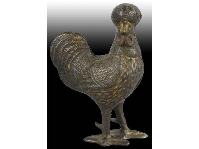 Appraisal: Cast Iron Polish Rooster Still Bank Description Made in the