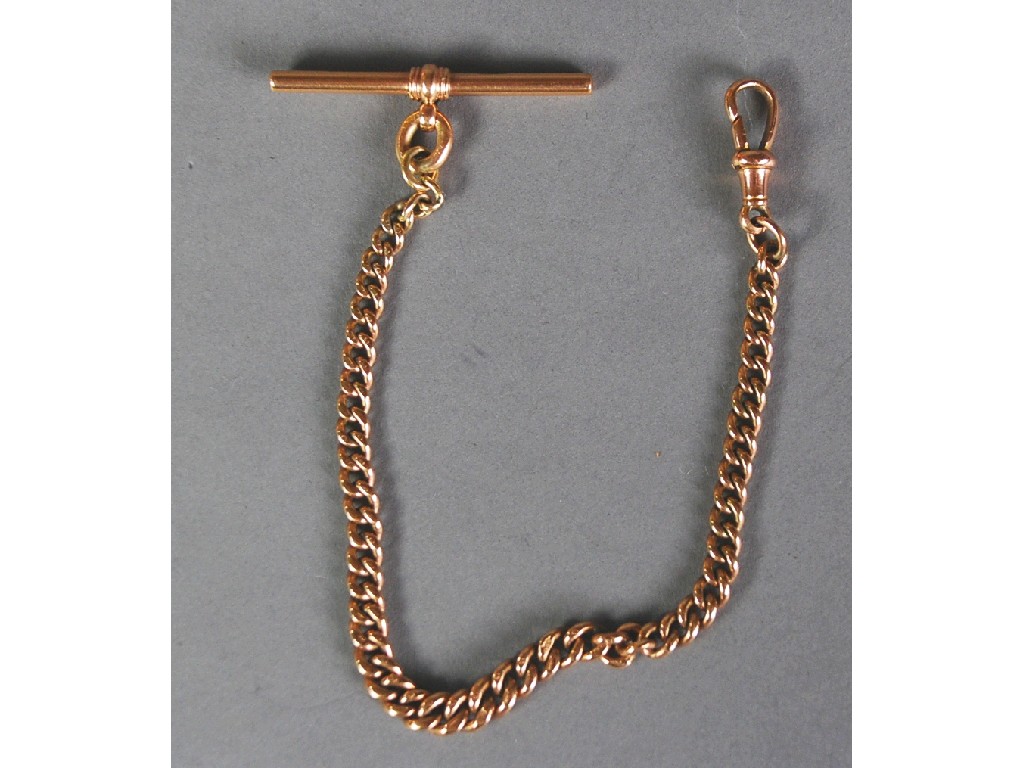 Appraisal: ct GOLD ALBERT with graduated curb pattern links clip and