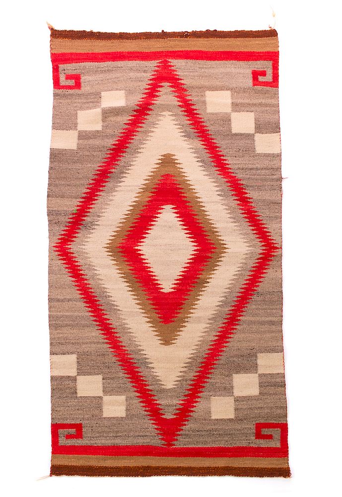 Appraisal: Early th C Navajo Crystal Rug Measures tall wide Good