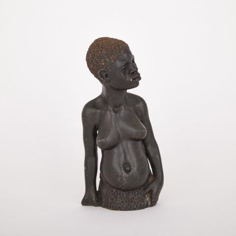 Appraisal: Serpentine Female Nude Study Carving signed Shadu Southern Africa c