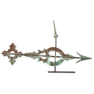 Appraisal: An American Cut-Copper and Molded Zinc Directional Weathervane Circa Height