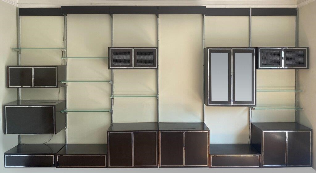 Appraisal: Mid Century Modern Wall unit in the style of Tommi