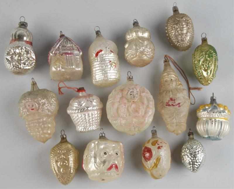 Appraisal: Lot of Glass Christmas Ornaments Description