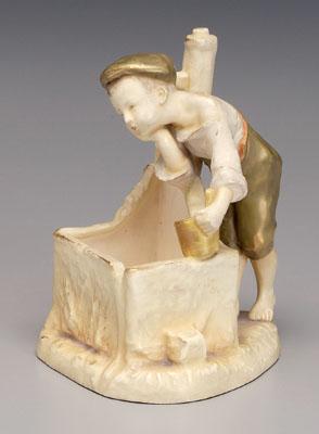 Appraisal: Teplitz figure boy at a well Teplitz red-printed mark -