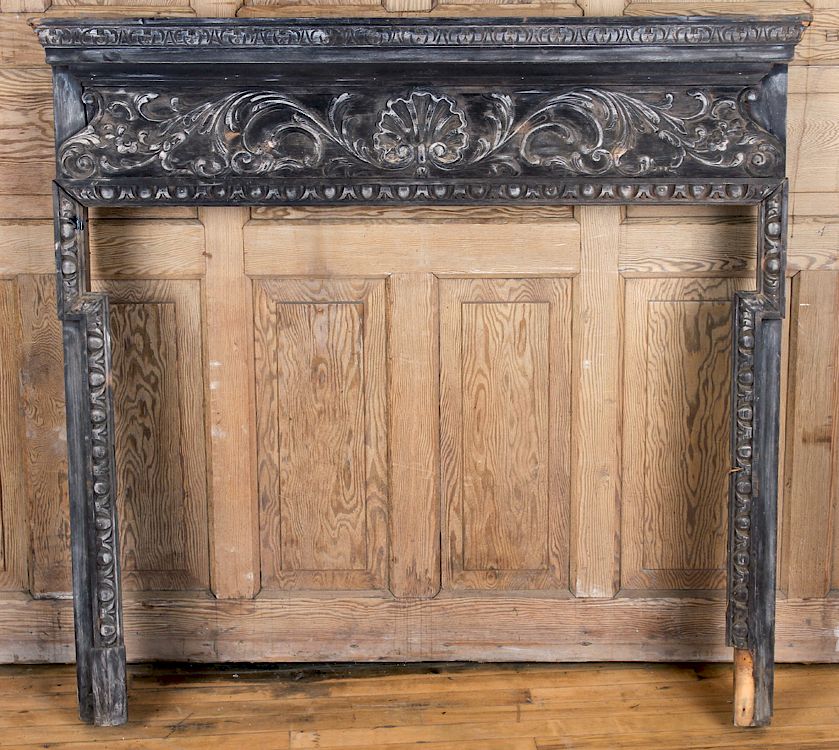 Appraisal: GEORGIAN STYLE FIRE PLACE MANTEL CARVED FRIEZE A Georgian style