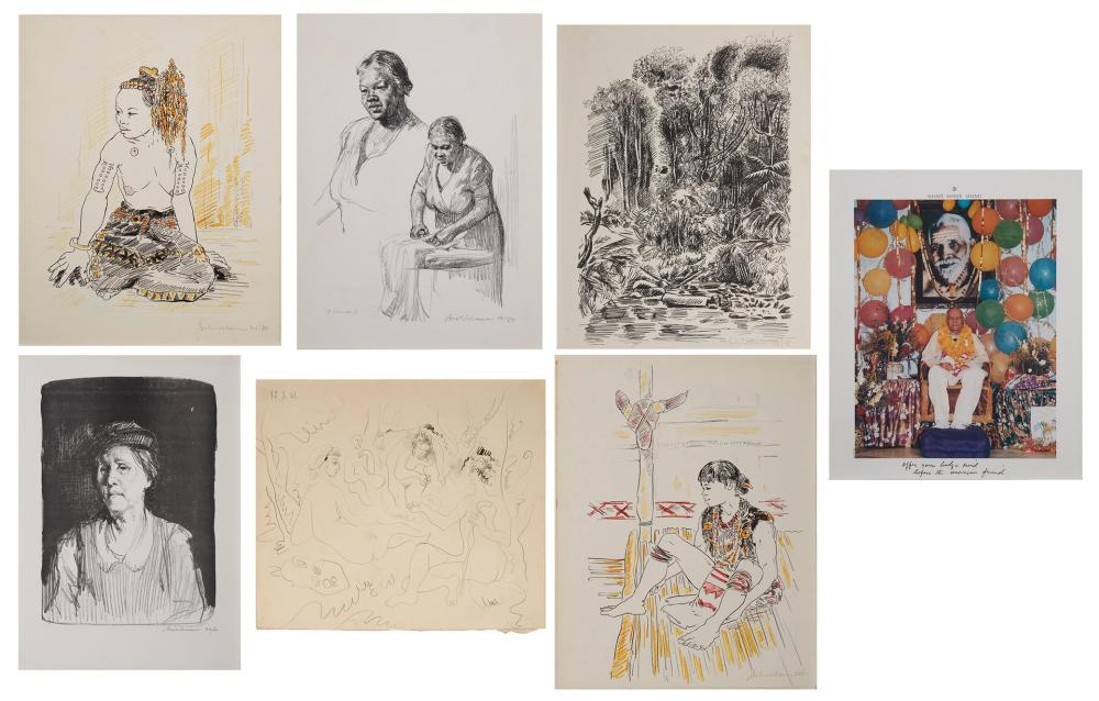 Appraisal: A group of miscellaneous works on paper Seven works One