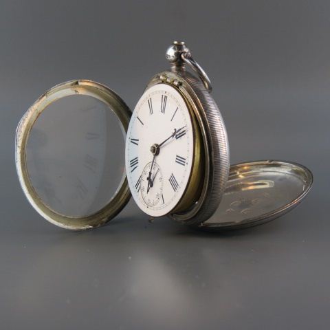 Appraisal: Keywind Silver Pocketwatch th century English hallmarks swing out movement