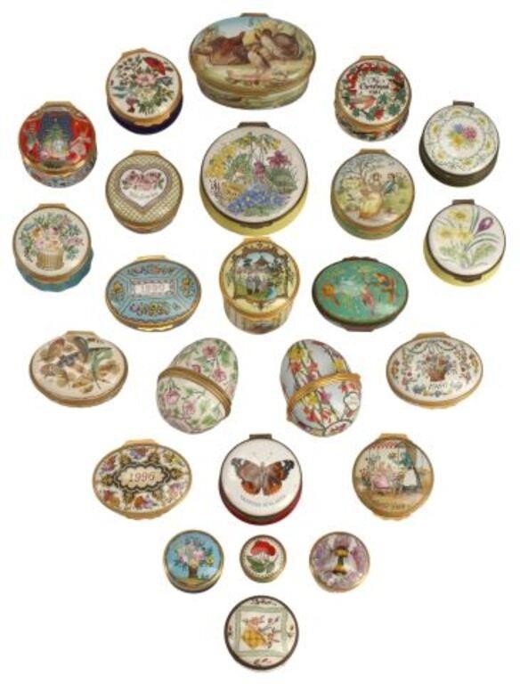 Appraisal: lot of Enameled miniature trinket boxes various sizes and designs