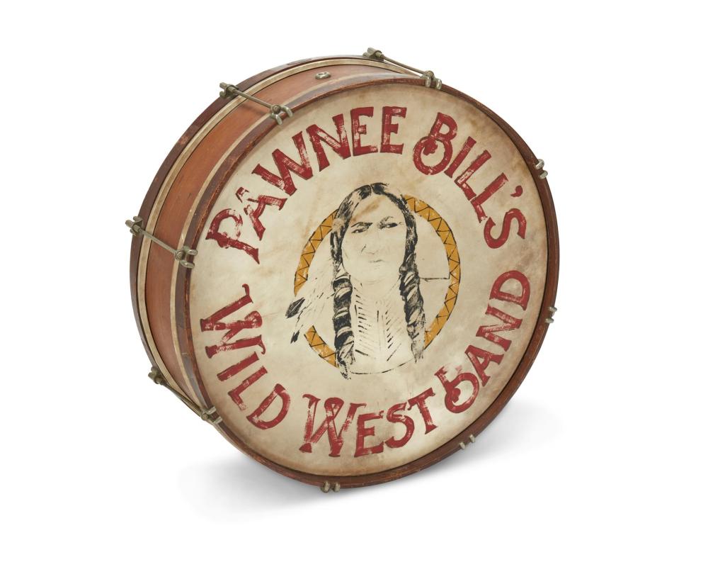 Appraisal: A bass drum from Pawnee Bill's Wild West Band Late