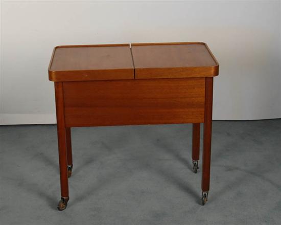 Appraisal: Danish Walnut Sewing Cabinet marked Made in Denmark on bottom