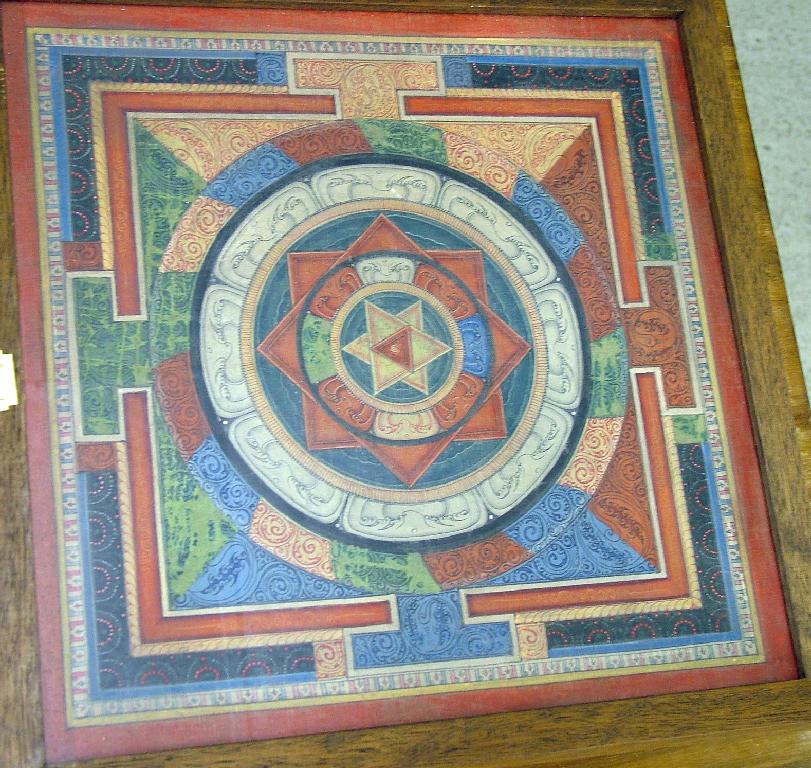 Appraisal: Tibetan School - Mandala with typical geographic motifs gouache on