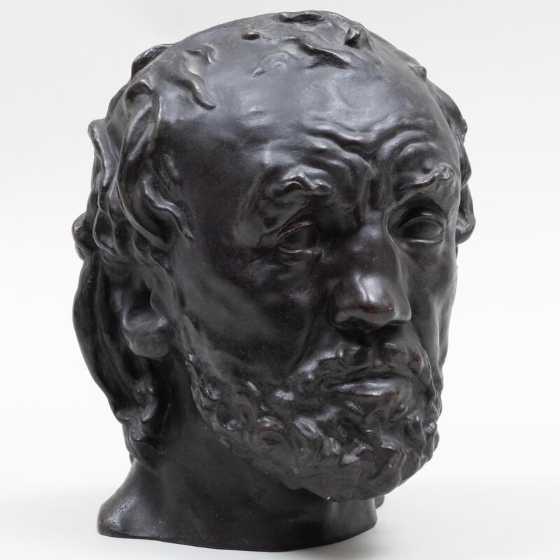 Appraisal: After Auguste Rodin - Homme au nez cass Bronze inscribed