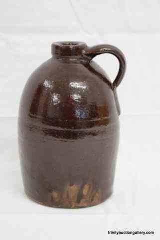 Appraisal: Antique Crock Pottery Salt Glazed Whiskey JugDates from mid to