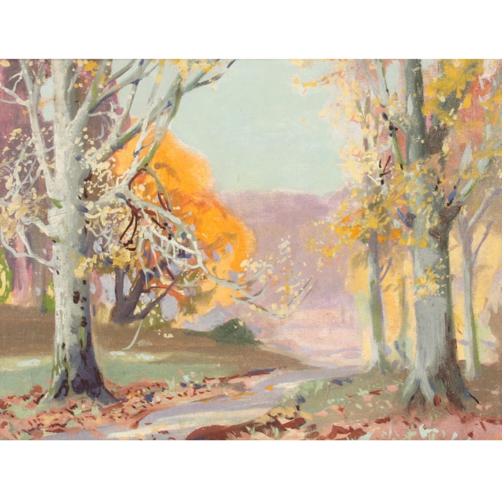 Appraisal: JOHN ZWARA INDIANA HUNGARY - AUTUMN LANDSCAPE INDIANA HILLS OIL