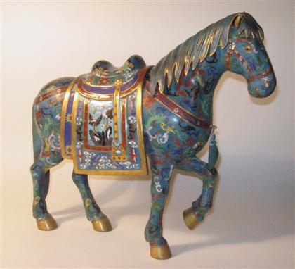 Appraisal: Chinese cloisonne horse model th th century