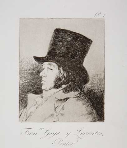 Appraisal: FRANCISCO JOS DE GOYA Francisco Goya y Lucientes Pintor Aquatint