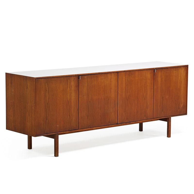 Appraisal: FLORENCE KNOLL Cabinet Condition Report Opens to reveal four adjustable