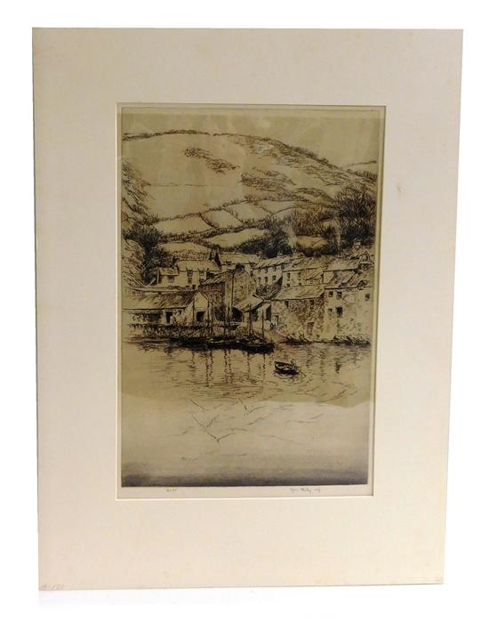 Appraisal: Kerr Eby Canadian-American - Polperro No etching depicting cluster of