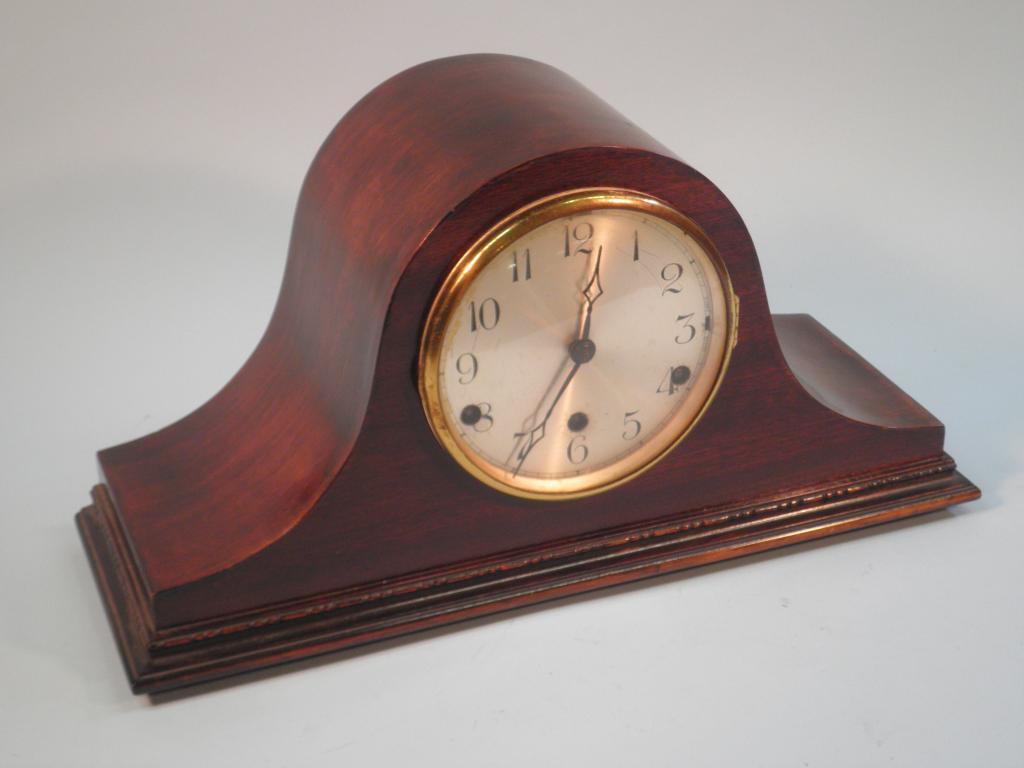 Appraisal: A mahogany Napoleon hat mantel clock with Westminster chimes