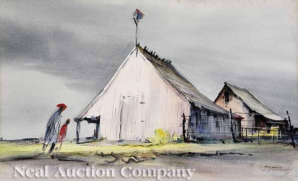 Appraisal: Charles Henry Reinike American Louisiana - Going Home watercolor signed