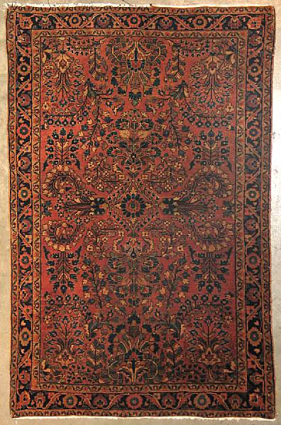 Appraisal: A Sarouk rug size approximately ft in x ft in