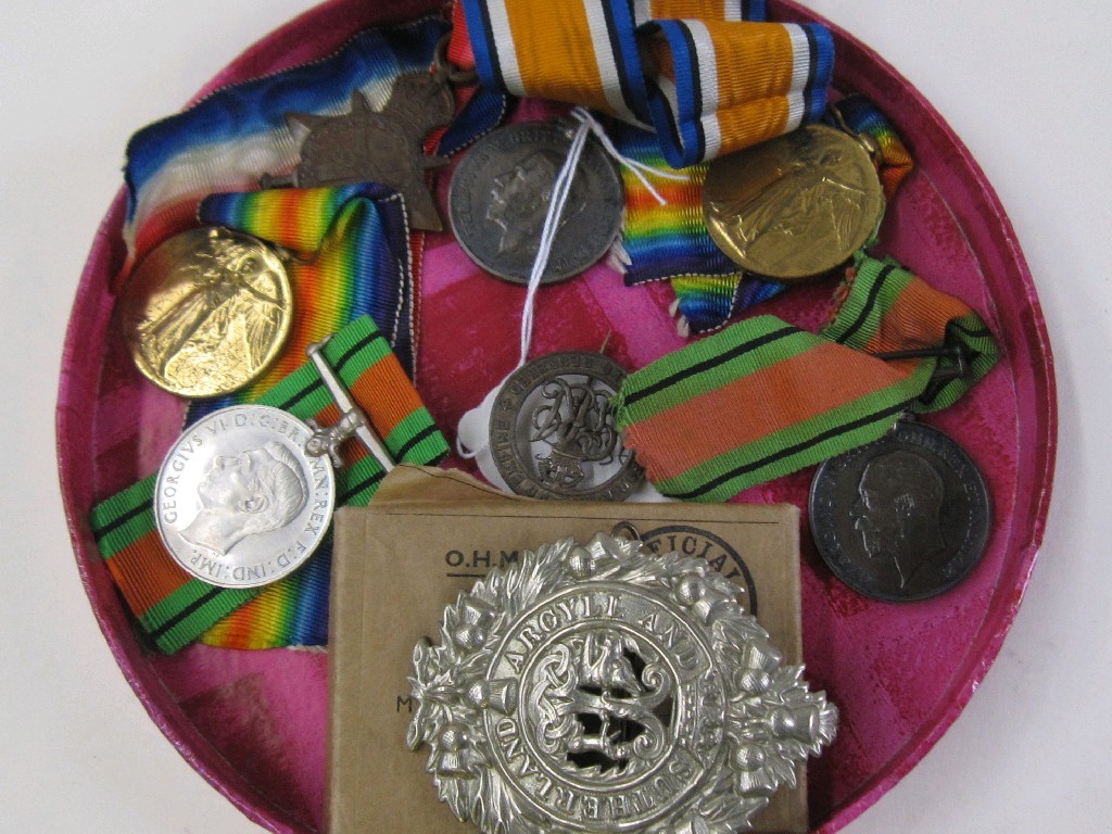 Appraisal: Lot comprising war medals to aircraft mechanic D McCallan RAF