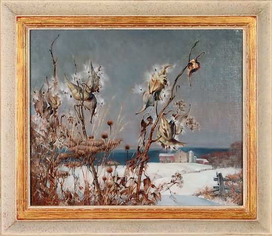 Appraisal: Milkweed in Winter oil on canvas x SLL Artist American