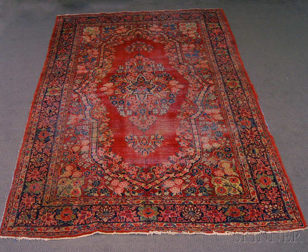 Appraisal: Sarouk Carpet West Persia second quarter th century selvage wear