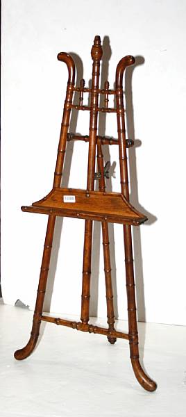 Appraisal: A faux bamboo easel late th century height ft in