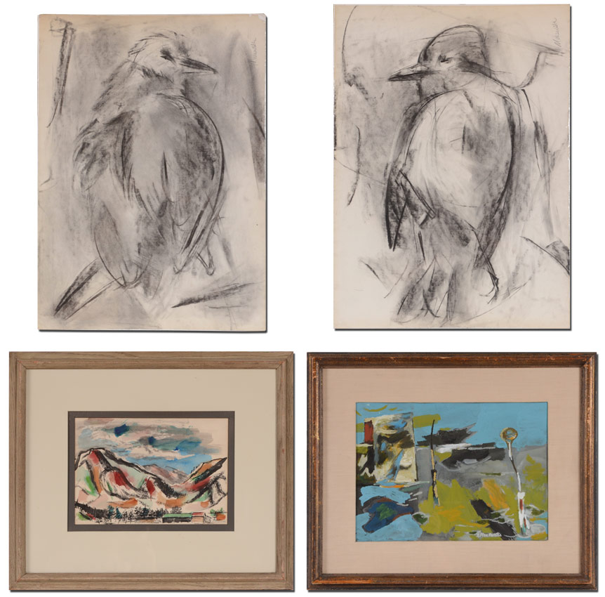 Appraisal: MINEWSKI Alexander American - Piece Art Lot to include Graphite