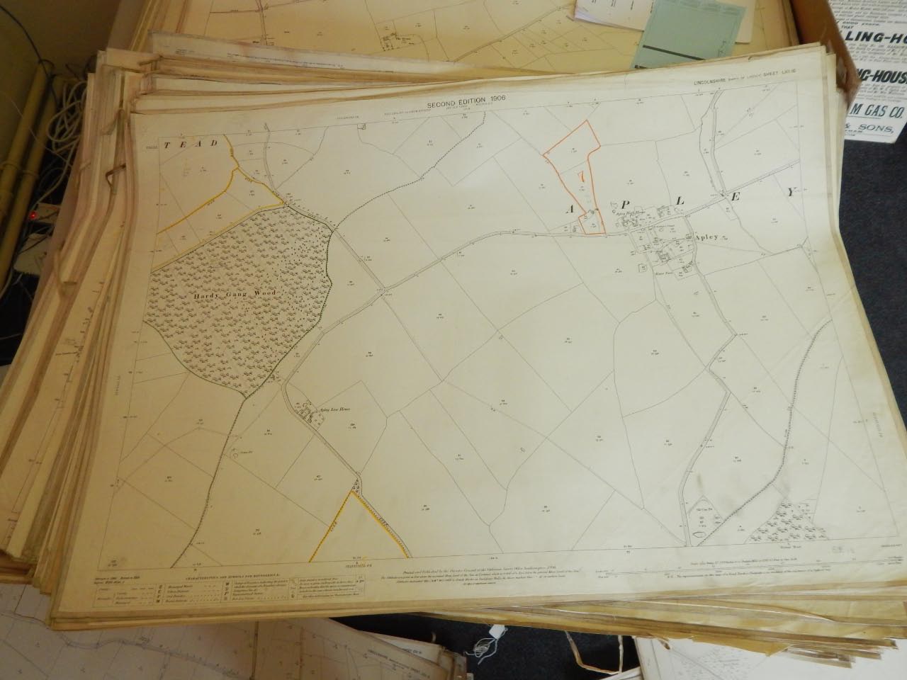 Appraisal: A large quantity of maps of Lincolnshire issued by the