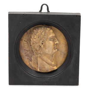 Appraisal: An Italian Marble Profile Medallion Late th Early th Century