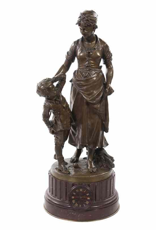 Appraisal: A French Bronze Figural Group Jean Louis Gregoire - depicting