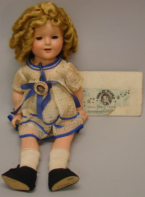 Appraisal: Ideal compo doll Marked SHIRLEY TEMPLE on back of head