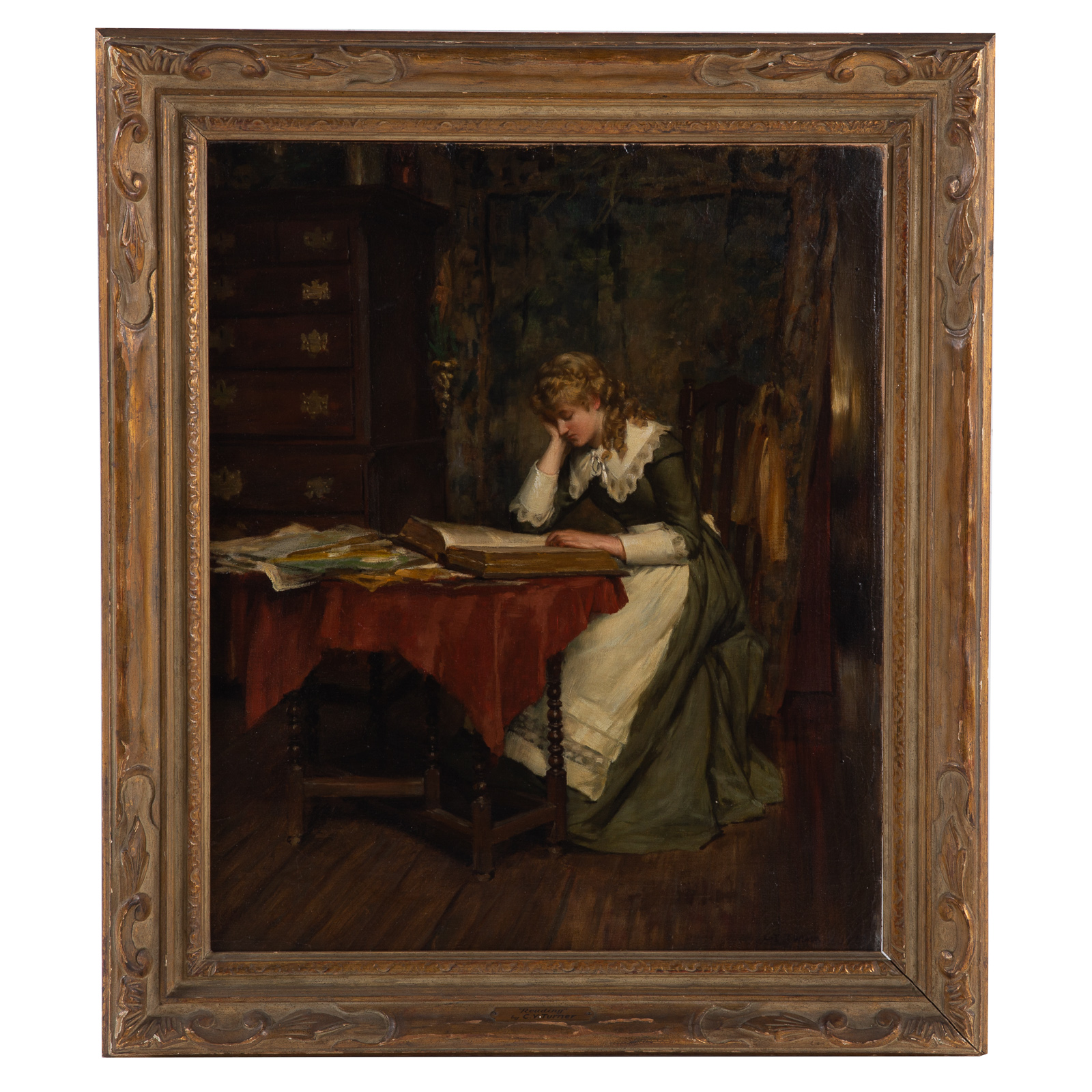 Appraisal: CHARLES YARDLEY TURNER READING OIL American - Oil on canvas