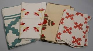 Appraisal: Group of Southern quilts Group of four quilts likely Southern