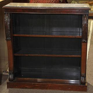 Appraisal: Regency style bookcase th century executed in rosewood having a