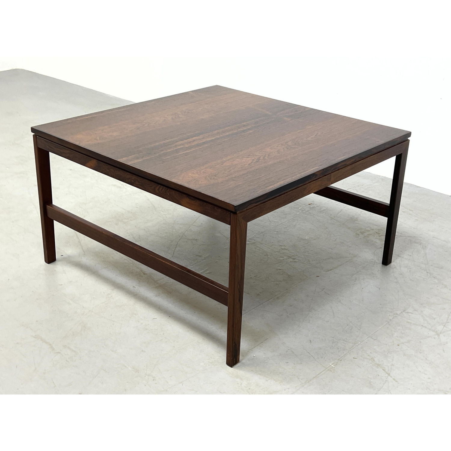 Appraisal: Danish Modern Rosewood Square Coffee Cocktail table Dimensions H inches