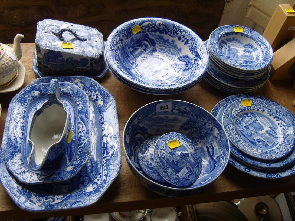 Appraisal: A quantity of Copeland Spode blue and white printed Italian