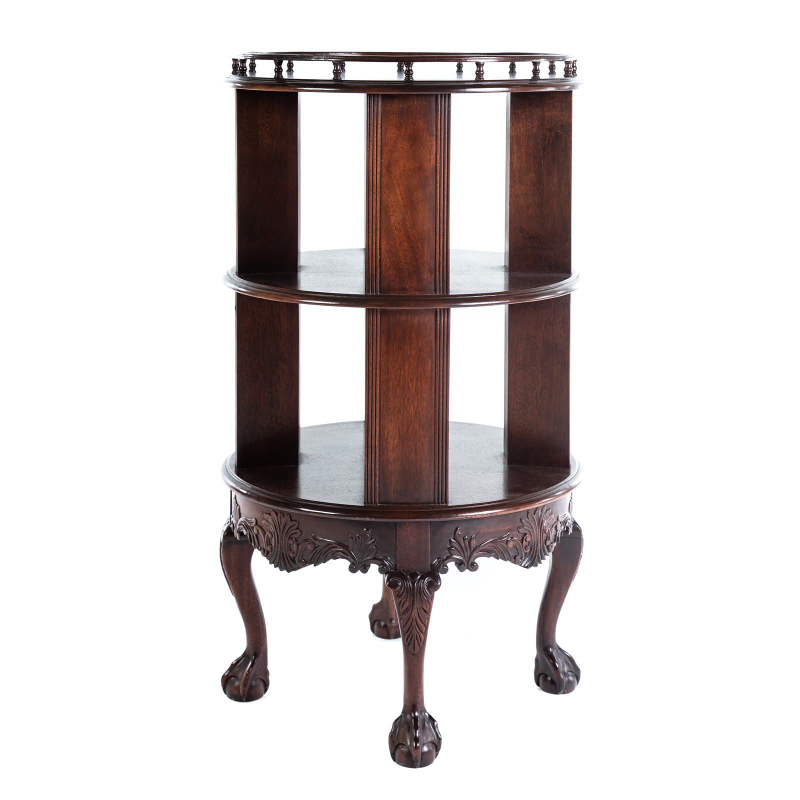 Appraisal: CHIPPENDALE STYLE MAHOGANY BIBLIOTECA th century rotating cabinet on ball